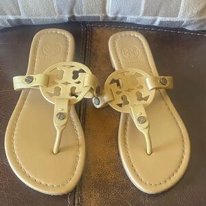 Tory Burch Metallic Gold Slide Sandals Sz.8